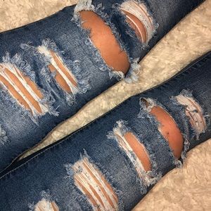 distressed jeans